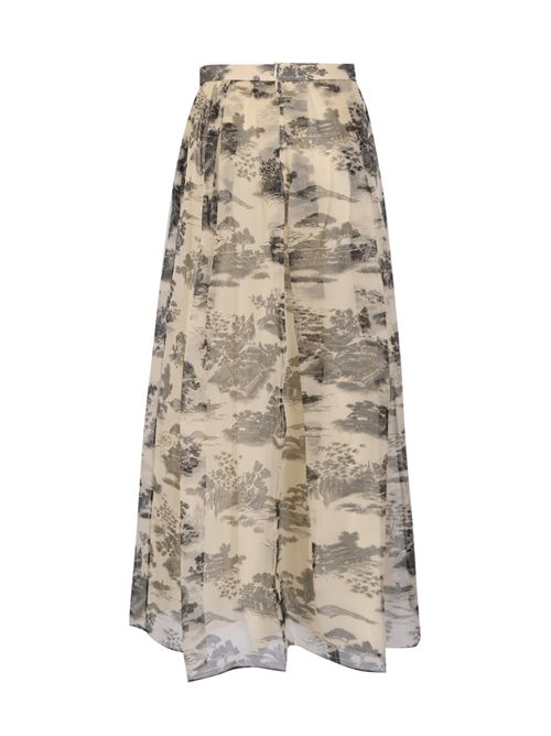 Gonna MSESABBIA in organza di seta stampata MAX MARA STUDIO | 2616101034600002